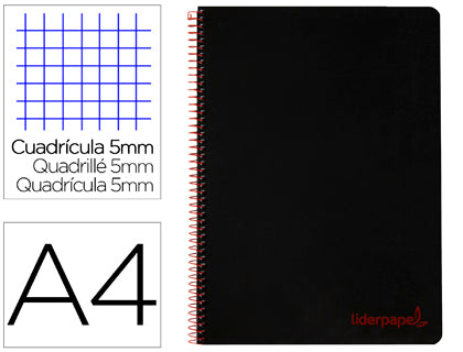Cuaderno microperforado A4 - TAPA BLANDA - cuadricula 5mm