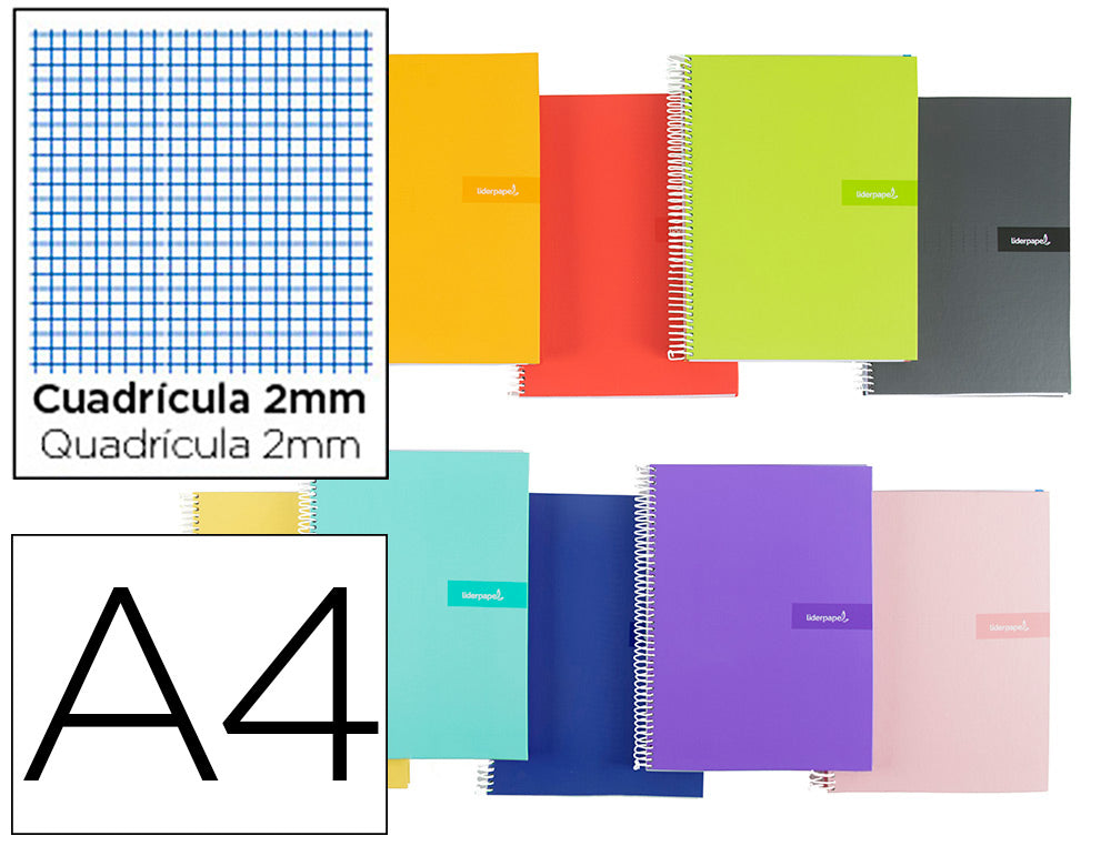 Cuaderno A4- TAPA DURA- milimetrado 2mm