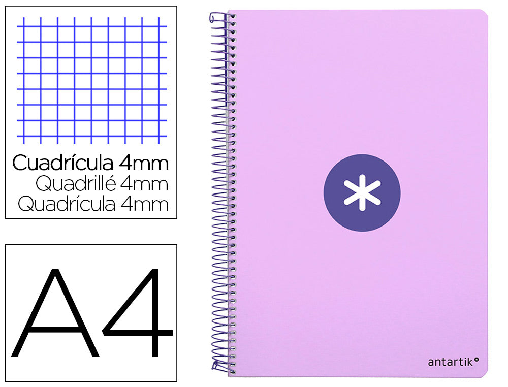 Cuaderno A4 -TAPA ANTARTIK - Cuadricula 4mm