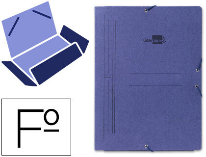 Carpeta gomas tamaño folio cartón con solapas